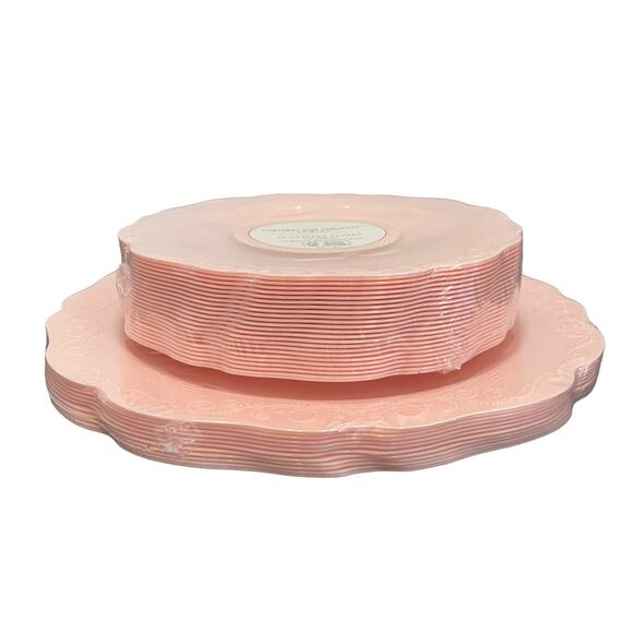 36pc Cupcakes & Cashmere Pink Disposable Dinner and Dessert Plate Set NEW - Picture 3 of 11